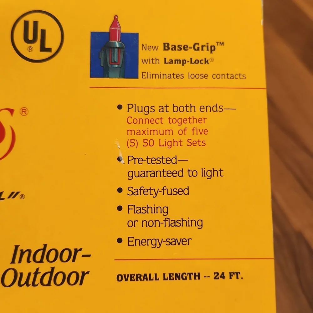 Kodak Vintage Color of Christmas Boxed Set of 50 Colored String Lights